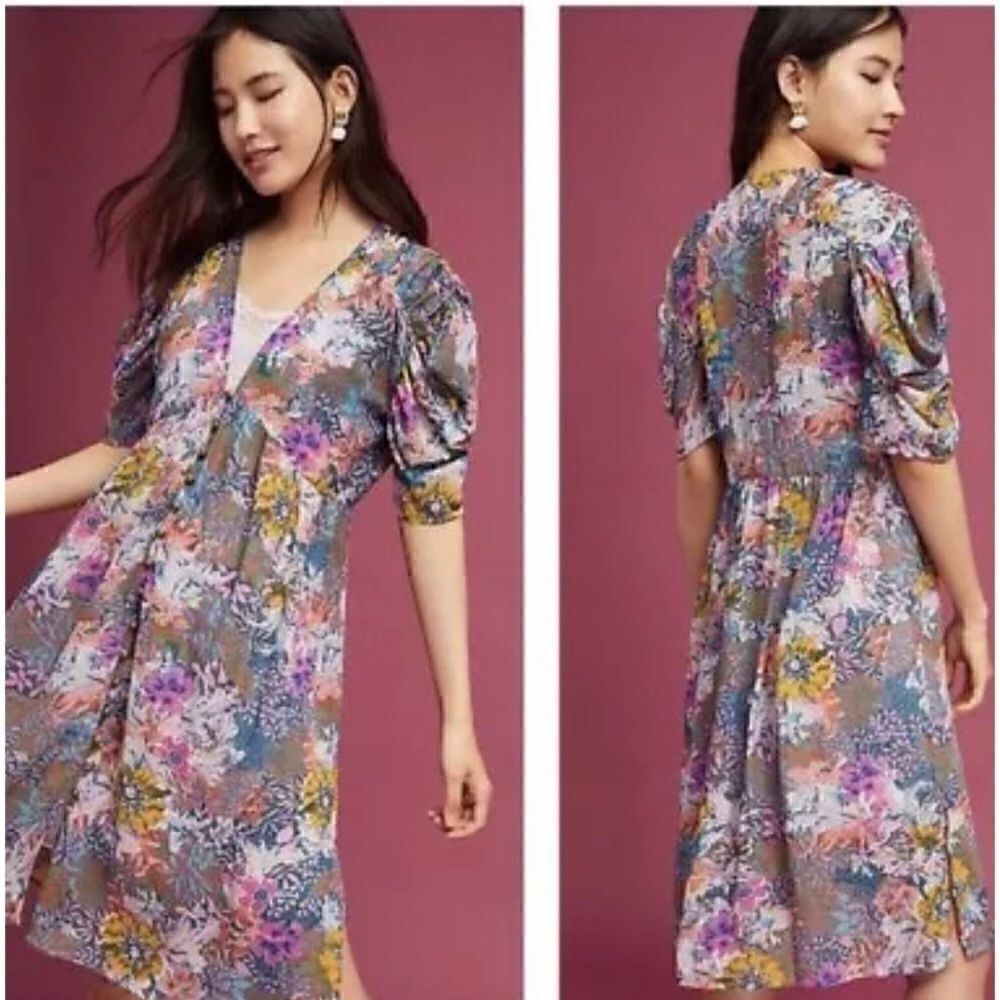 Anthropologie Akemi + Kin Valencia Floral Midi Dress  Size M